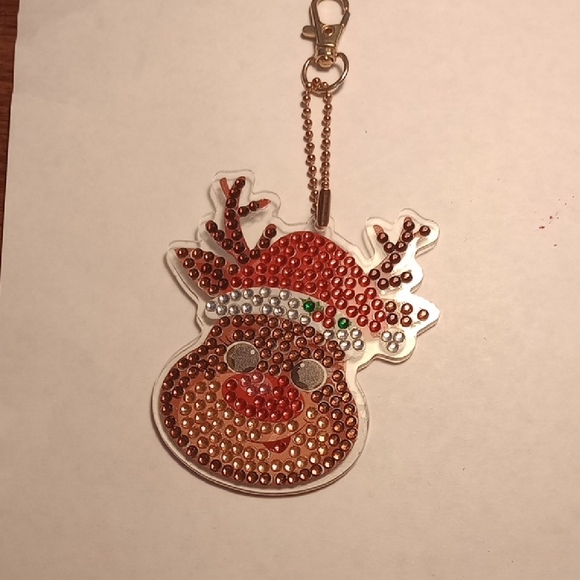 Other - Rudolph The Red-Nosed Reindeer Diamond Art Keychain